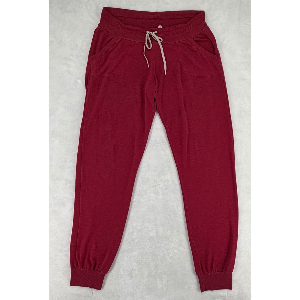 Marine Layer Mens M Lightweight Joggers Burgundy Red Drawstring Lounge Pants
